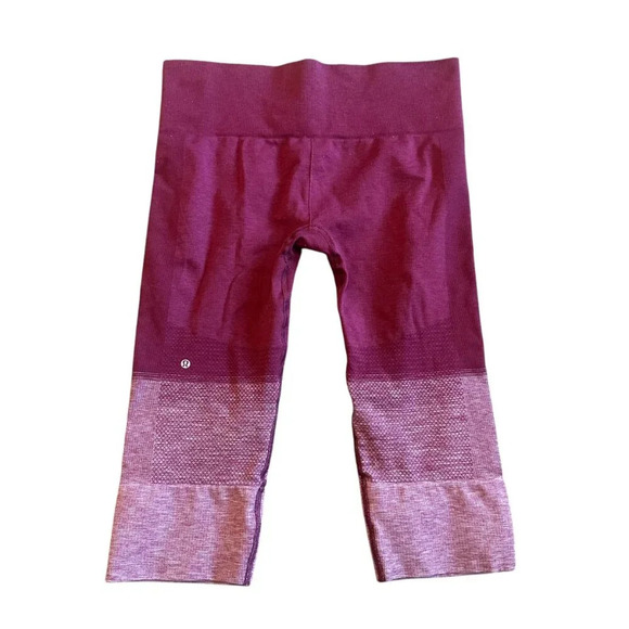 Lululemon Seamlessly Street Crop Leggings Ombre Stretch Capri Size 10 Women's - Picture 5 of 8